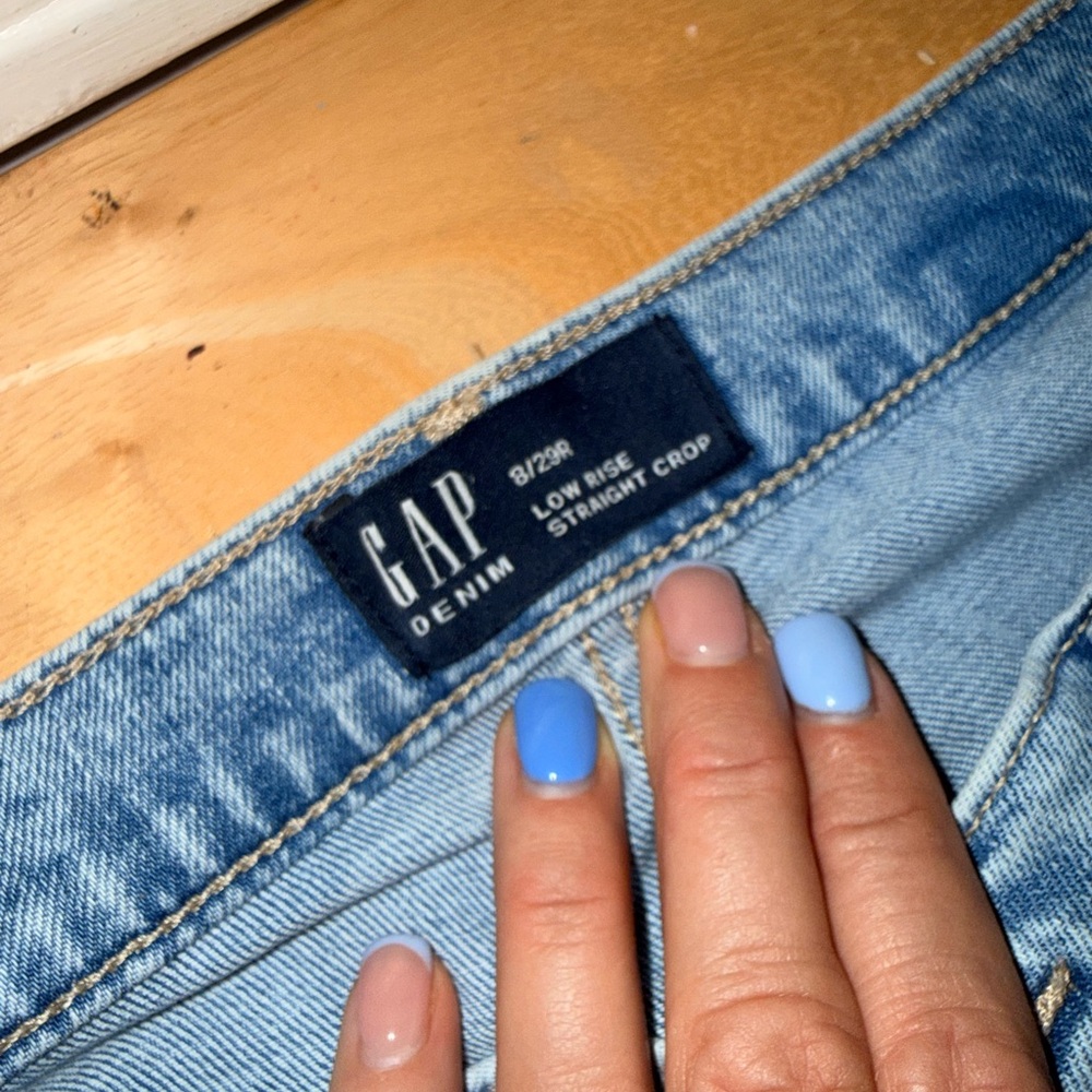 GAP Light Blue Straight Crop Jeans